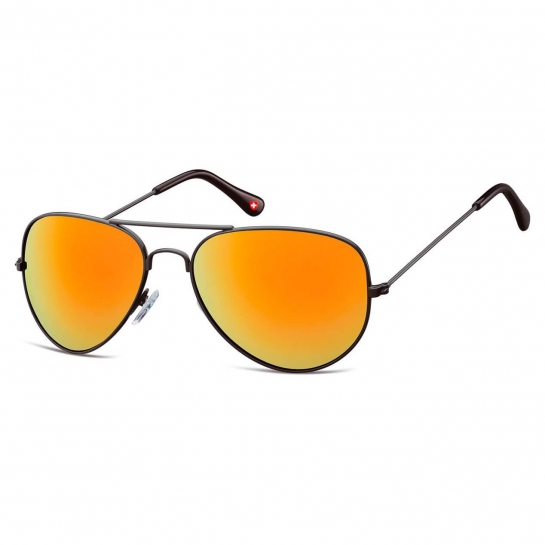 Okulary przeciwsłoneczne pilotki lustrzanki Montana MS96B Black/Orange
